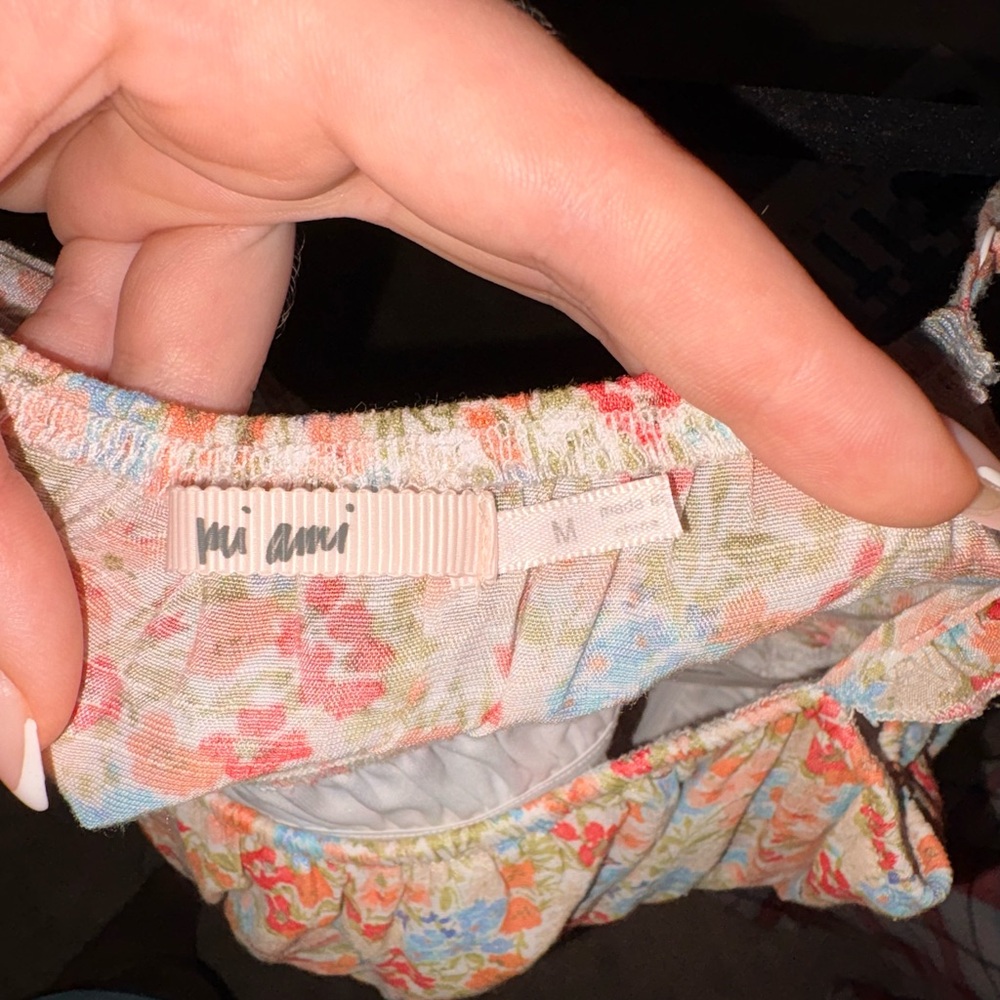 Floral Ruffle Strap Shirt - Picture 3 of 3